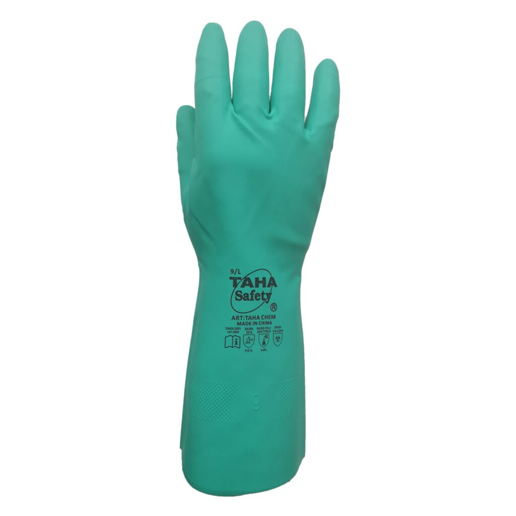 Safety Chemical GLoves 33 CM Nitrile Safety Gloves Emergency 